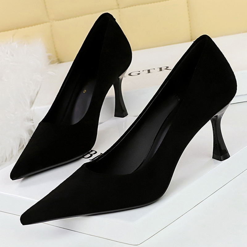 BIGTREE Shoes Suede Black Wome - Shoe Tree ulasan dan harga